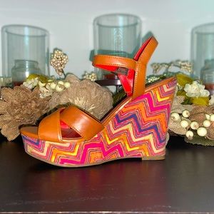 Brown American Eagle Wedge Sandal